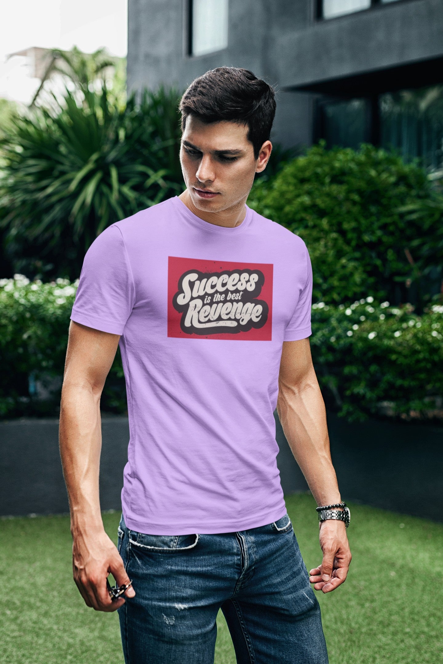 Gym T Shirt - Success Is The Best Revenge with premium cotton Lycra. The Sports T Shirt by Strong Soul