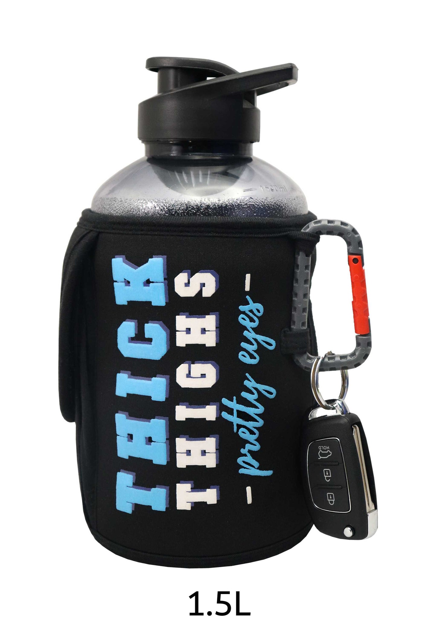 Thick Thighs Pretty Eyes - Gallon Gym Bottle 1.5L Strong Soul Gym Bottle