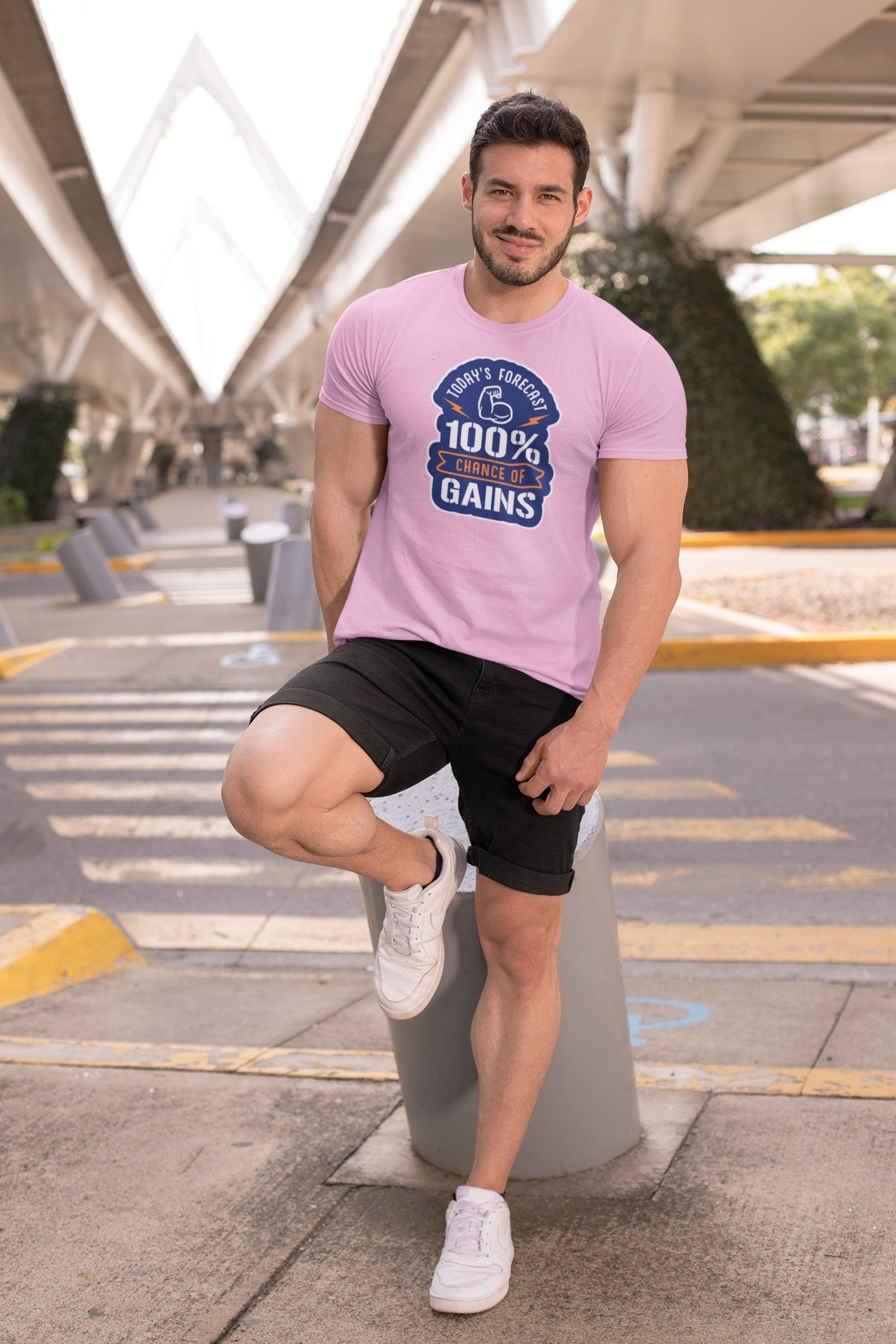 Gym T Shirt - Today's Forecast 100% Chance Of Gains - Sports T Shirt - Strong Soul