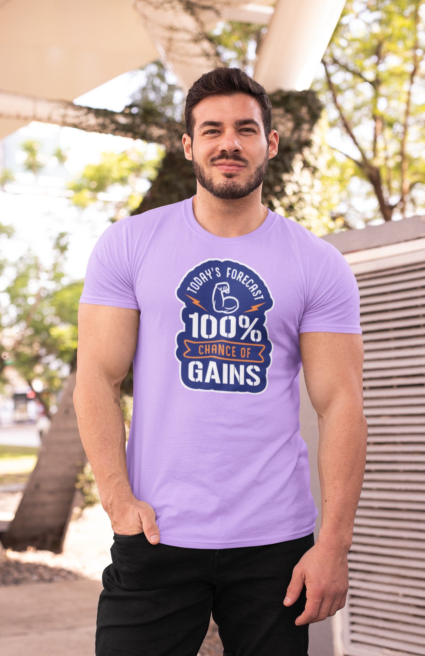 Gym T Shirt - Today's Forecast 100% Chance Of Gains - Sports T Shirt - Strong Soul