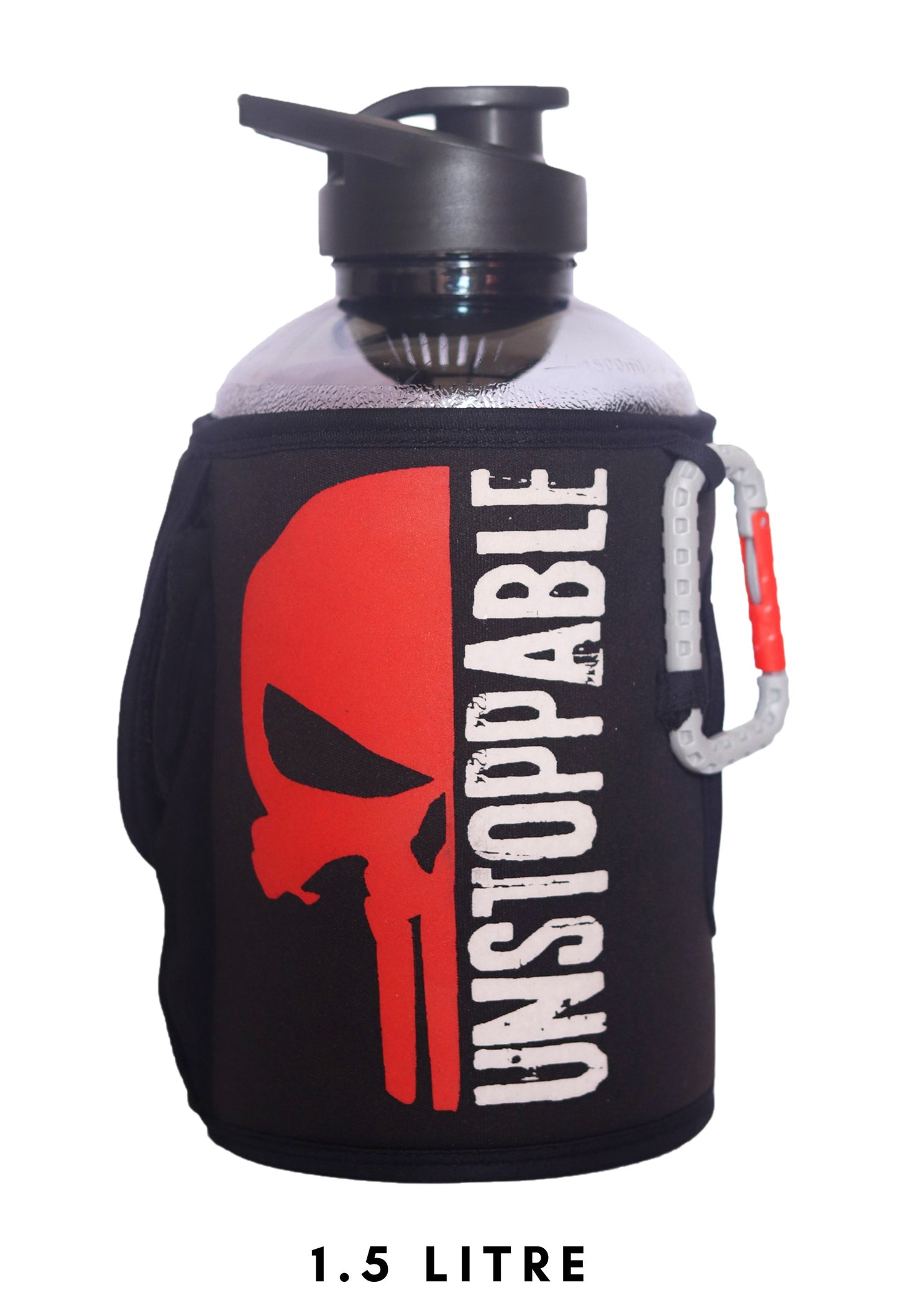 Gym bottle - Unstoppable - Gym Gallon 1.5L - With phone pocket and key holder - Strong soul