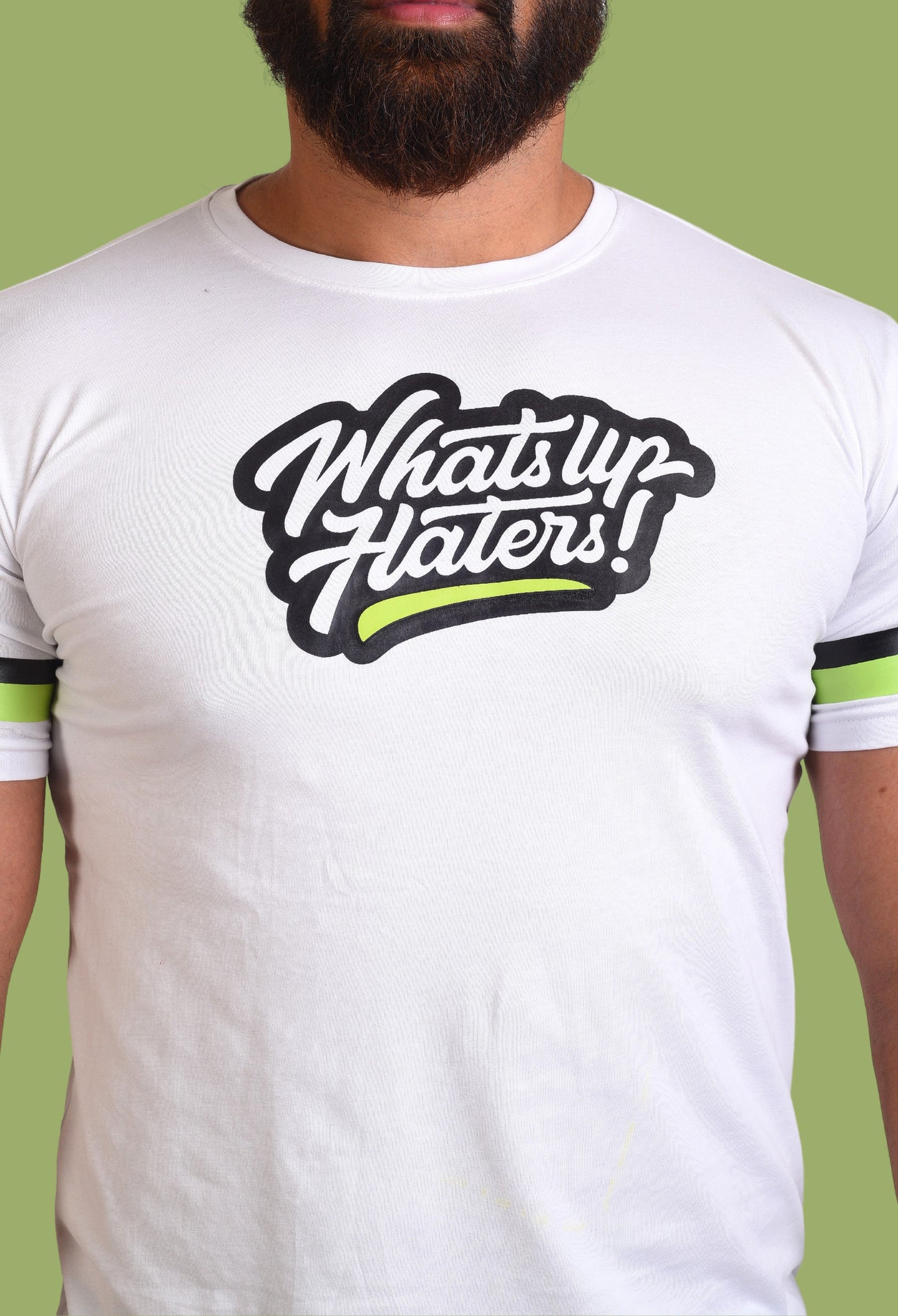 Gym T Shirt - What's Up Haters with premium cotton Lycra. The Sports T Shirt by Strong Soul