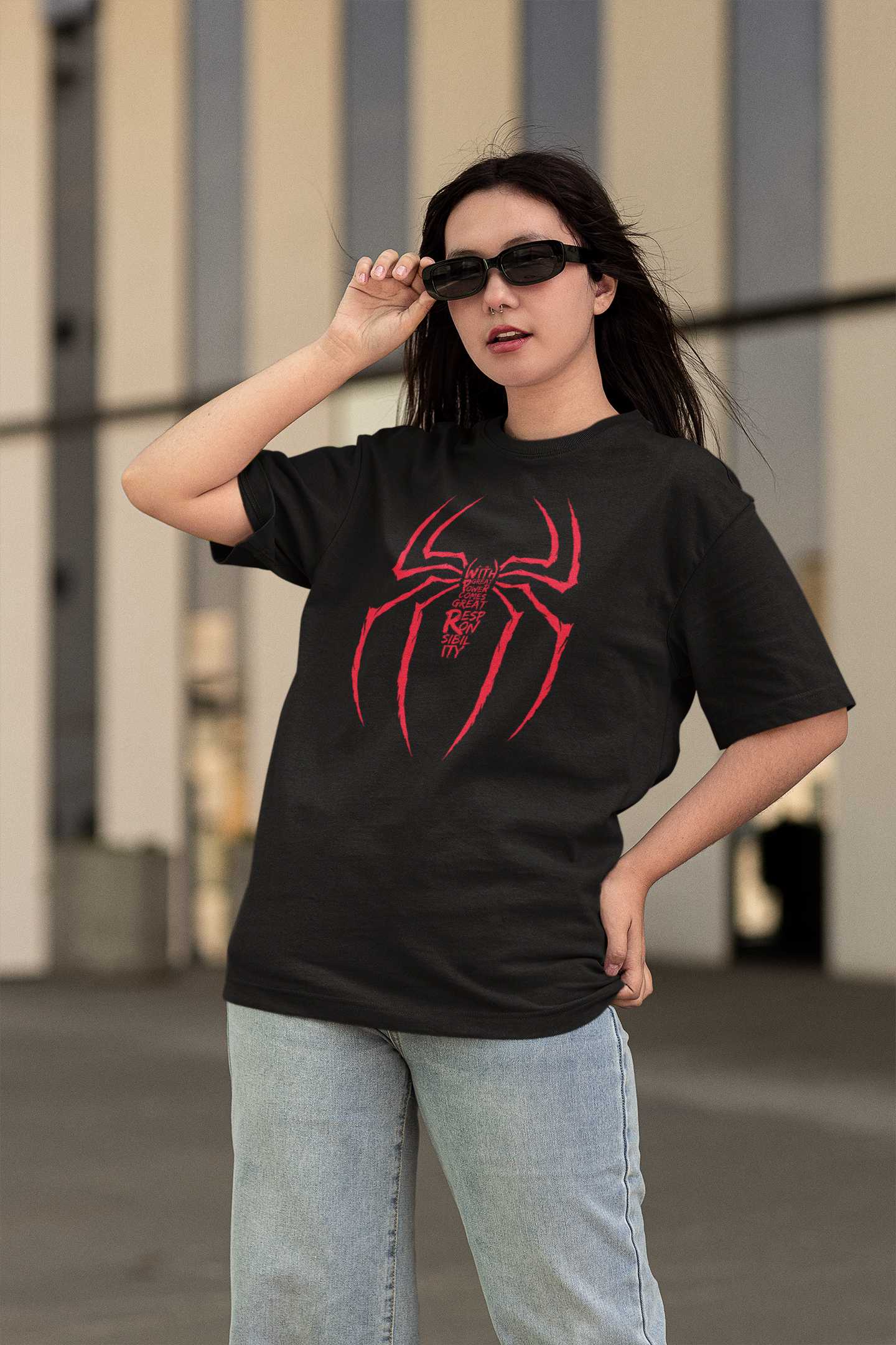 With Great Power Comes Great Responsibility - Oversized T Shirt Strong Soul Shirts & Tops