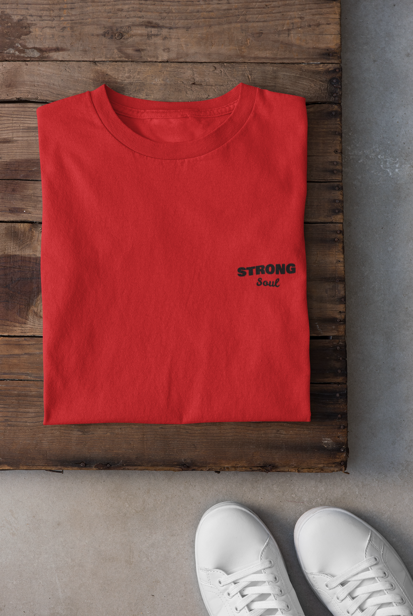 Red Solid - Gym T Shirt Strong Soul Shirts & Tops