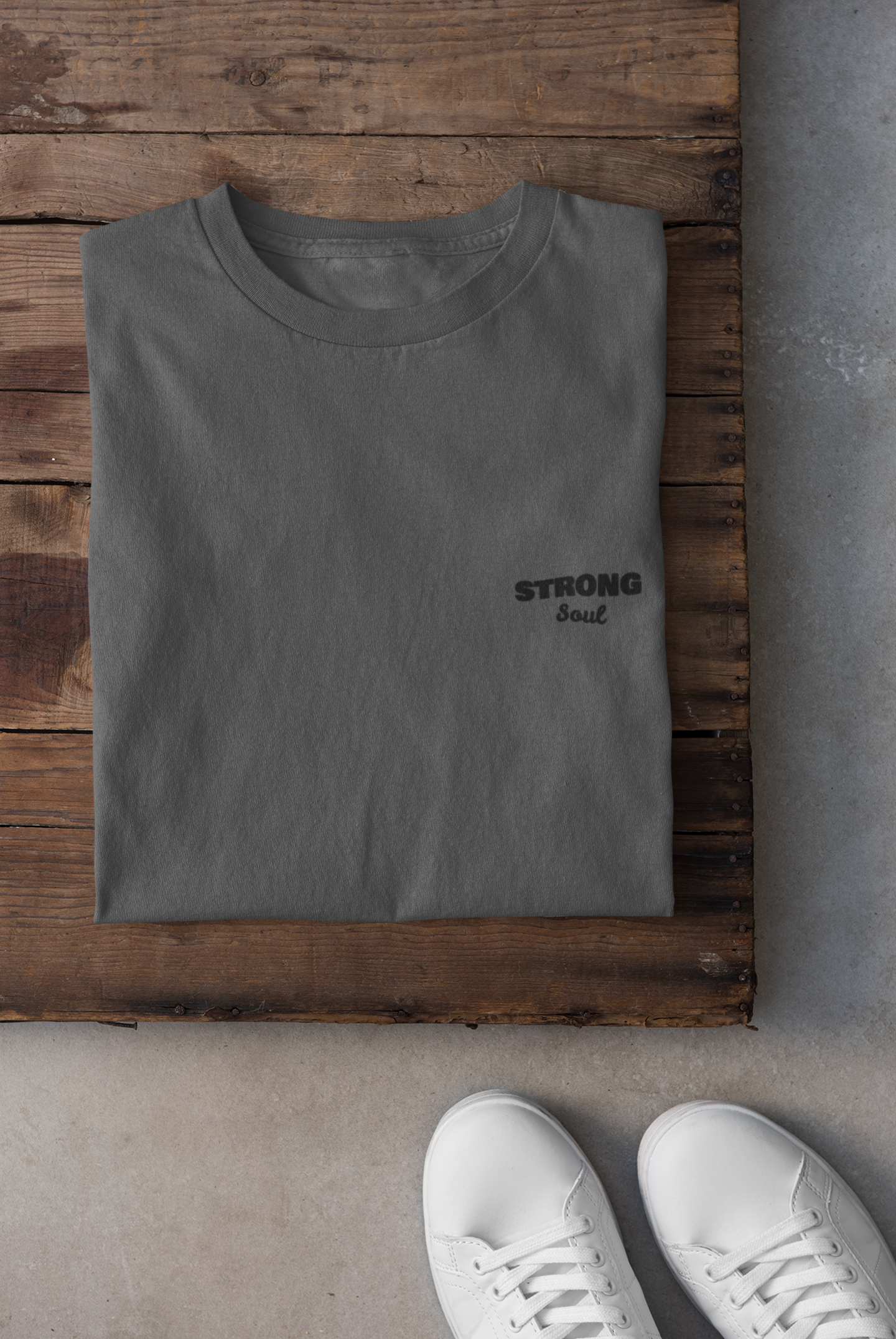 Dark Grey Solid - Gym T Shirt Strong Soul Shirts & Tops