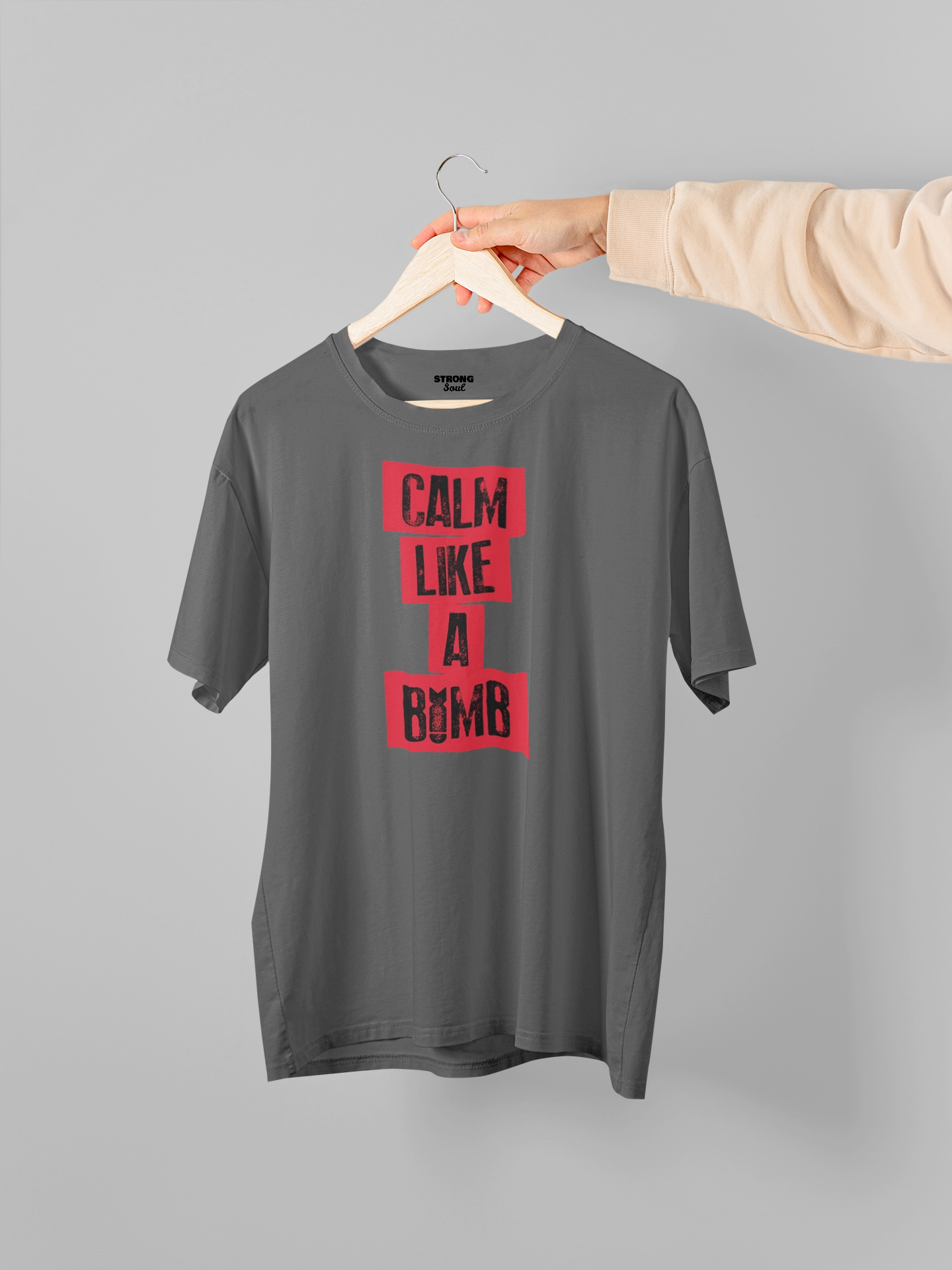 Calm Like A Bomb - Gym T Shirt Strong Soul Shirts & Tops