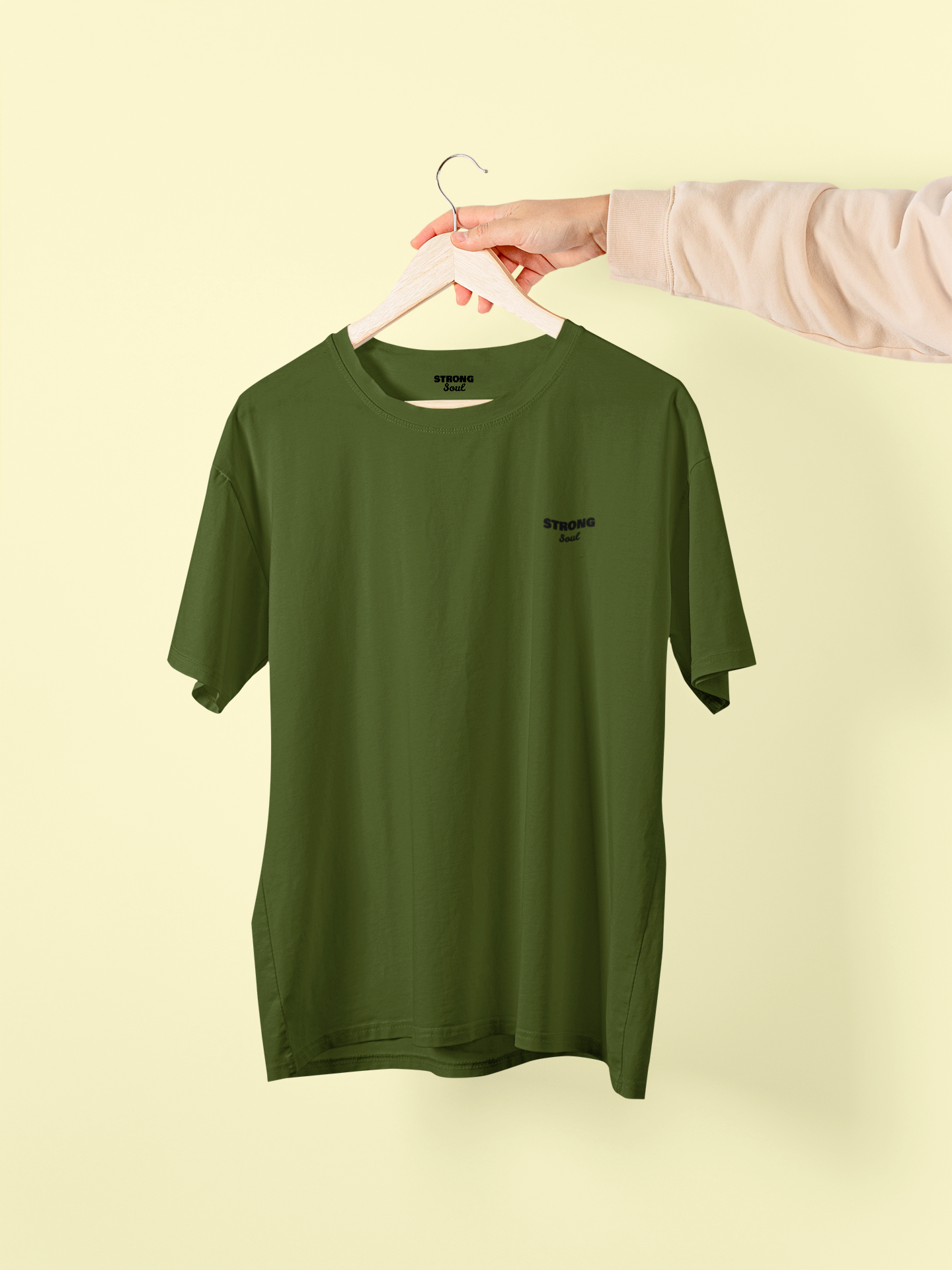 Army Green Solid - Gym T Shirt Strong Soul Shirts & Tops