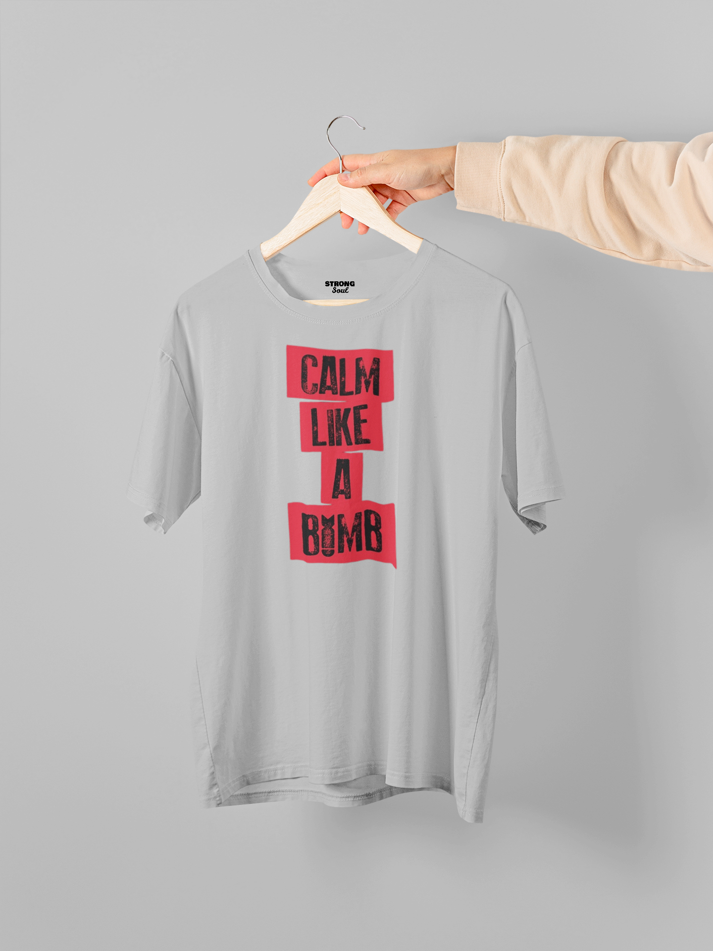 Calm Like A Bomb - Gym T Shirt Strong Soul Shirts & Tops