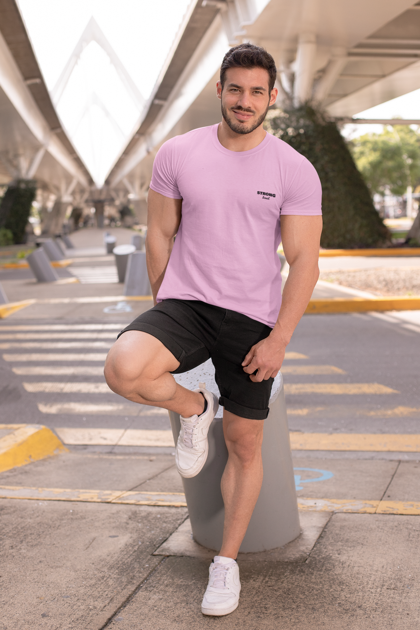 Pink Solid - Gym T Shirt Strong Soul Shirts & Tops
