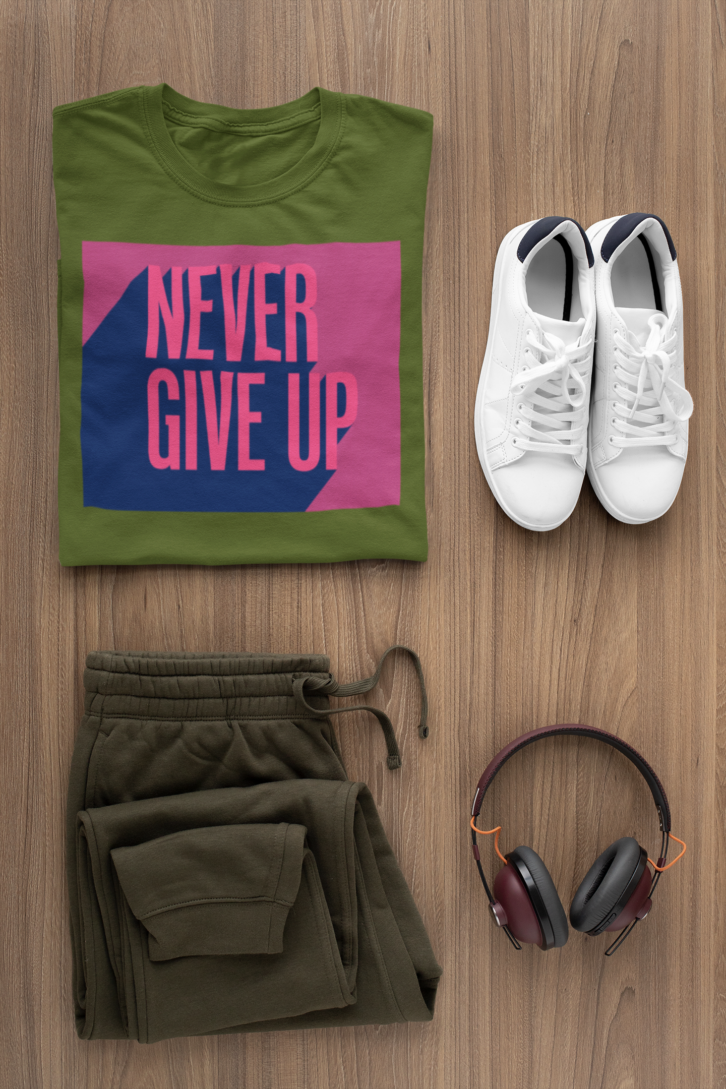 Never Give Up 2.0 - Gym T Shirt Strong Soul Shirts & Tops