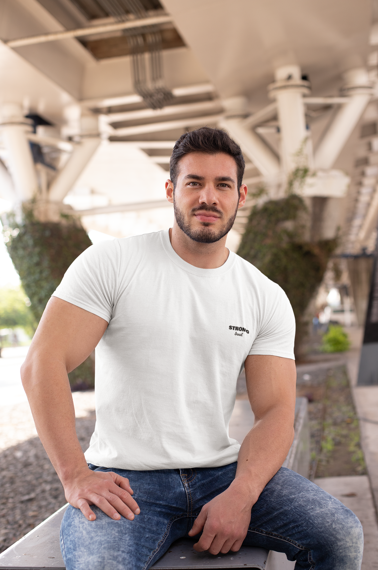 White Solid - Gym T Shirt Strong Soul Shirts & Tops